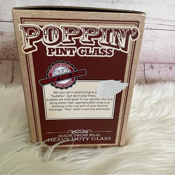 Poppin' Pint Bubble Wrap Pint Glass Pint Glass Barbuzzo New In Box Factory Seal - Picture 4 of 5